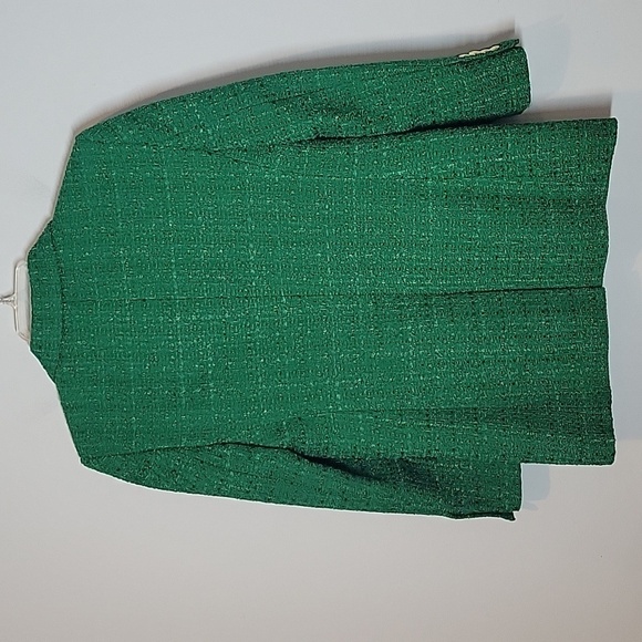2761/062/500 ZARA Green textured tweed Blazer with gold buttons - Picture 9 of 10